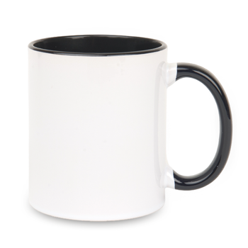 Combo white mug - handle and inside black - half pallet 432 pcs.