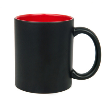 Mug for engraving matte black - inner red cardboard 36 pcs.