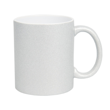 Silver glitter mug