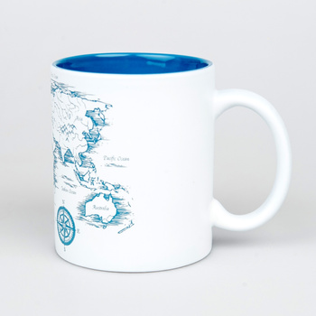 Engraving mug white matte - light blue inside