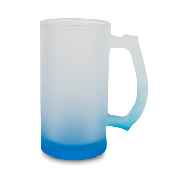 Glass mug frosted gradient blue set of 12 pcs