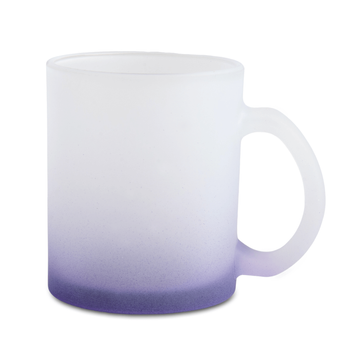 Glass mug frosted gradient navy blue carton 36 pcs.
