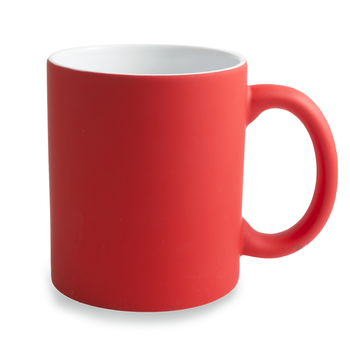 Neon mug rubberized surface - red carton 36 pcs.