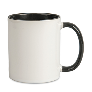 Combo white mug - handle and inside graphite carton 36 pcs.