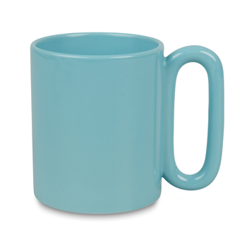 Mug light color ear oval blue carton 36 pcs.