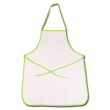 White apron - light green piping (set of 5pcs.)