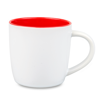 Boston mug for sublimation white - inside red