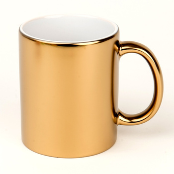 Satin mug metallic gold