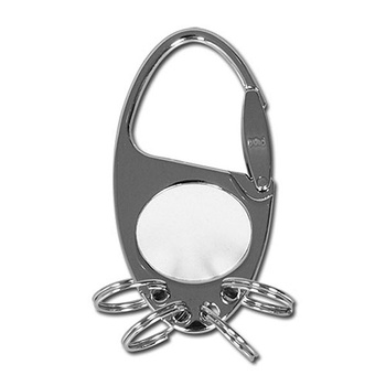 Sublimation metal key ring - oval with clasps 056