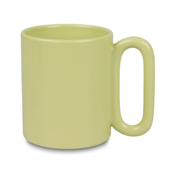Mug light color ear oval green carton 36 pcs.