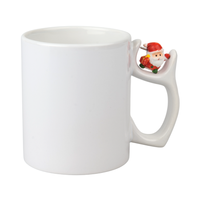White mug with Santa Claus in handle carton 36 pcs.