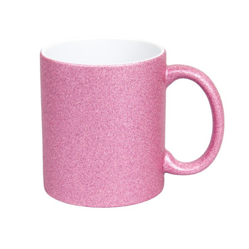 Pink glitter mug