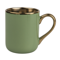 Elegant mug handle and rim gold - green half pallet 360 pcs.
