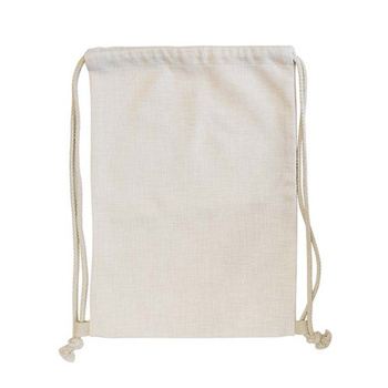 Linen backpack-bag 30x40 cm - light beige (set of 10 pieces)