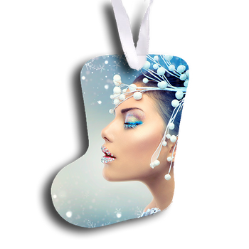 Aluminum decorative ornament Christmas Sock (4448)