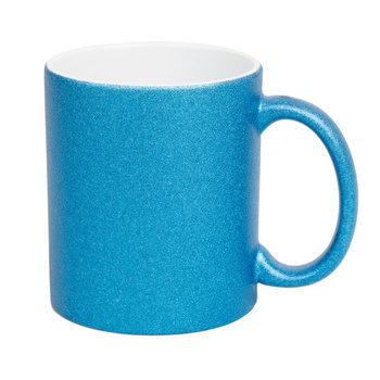 Blue glitter mug