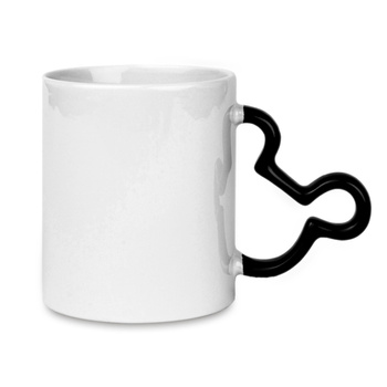 Mug white handle Mickey Mouse black