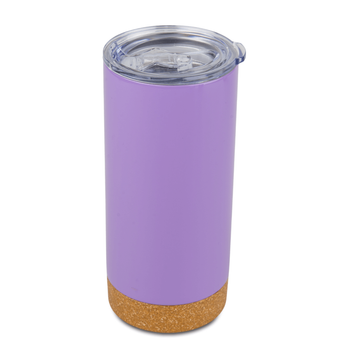 Steel thermobottle 500 ml with cork bottom purple