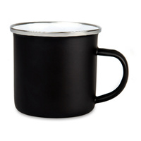 Magic enamel steel mug black