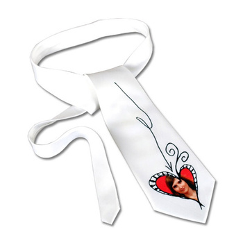 Printable tie 144cm wide. 10cm - satin