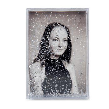Water frame 10x15 - silver glitter