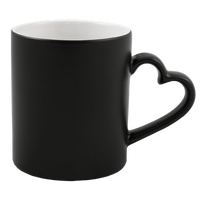 Magic mug - black matte handle heart straight carton 36 pcs.