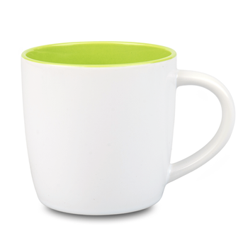 Boston mug for sublimation white - inside light green