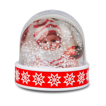 Photo water ball - snow with Christmas band (set of 6 pcs)