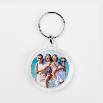 CR_37 acrylic key ring - round (kpl. 5 pcs.)