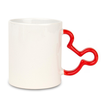 Mug white handle Mickey Mouse red set of 36 pcs.