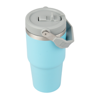 Trip 600 ml steel mug engraved/UV - light blue