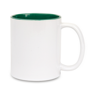 Standard white mug - inner green