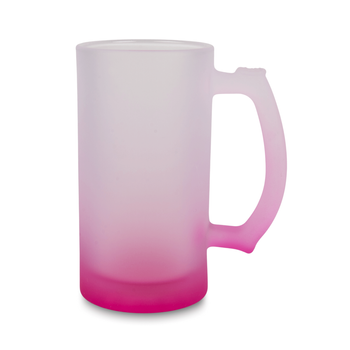 Glass tankard frosted gradient pink