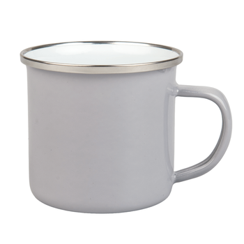 Steel mug - enamel 300 ml, light gray