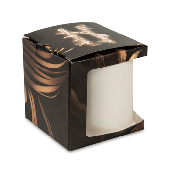 Decorative packaging for cups with a window - Dark pattern