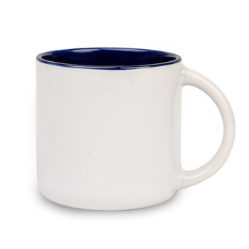 White mug 400 ml wide - inside navy blue carton 36 pcs