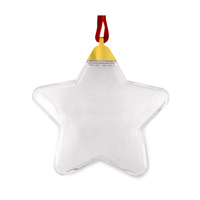 Plastic bauble for a star-shaped photo - gold stopper
