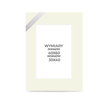 Frame passe-partout 40/60 rectangle II (window 30/40) - beige