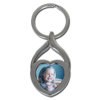 Metal key ring for sublimation - small heart
