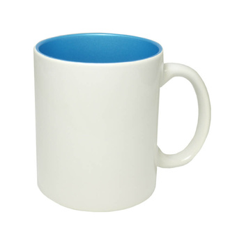 Mug white - glittery blue inside, carton 36 pcs.
