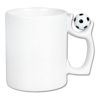 White mug - with ball in handle carton 36 pcs.