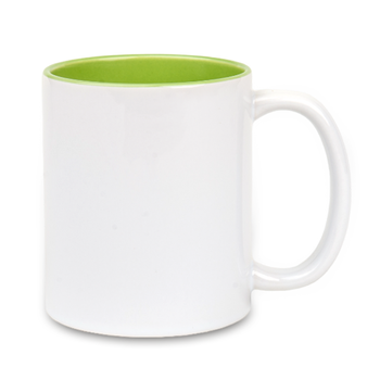 Mug white - light green inside carton 36 pcs.