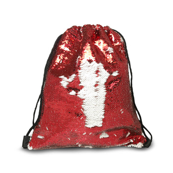 Backpack-bag with sequins - red