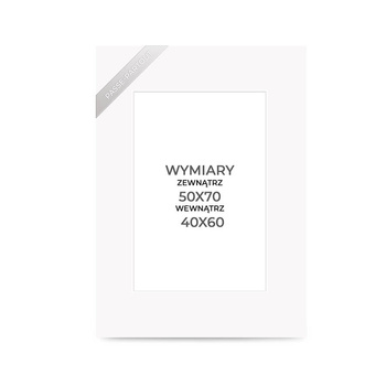 Frame passe-partout 50/70 rectangle II ( window 40/60) - white