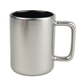 Mug 360 ml matte silver inner black carton 36 pcs.