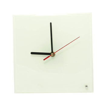 Glass clock - square glossy 20x20 cm