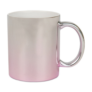 Mug metallic silver-pink carton 36 pcs.