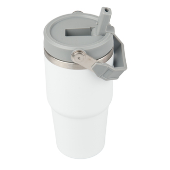 Trip 600 ml steel mug engraved/UV - white