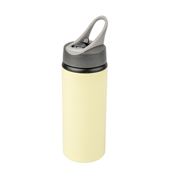 Aluminum Active bottle with mouthpiece 650 ml - yellow set of 5 pcs.