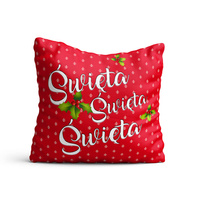 Soft photo cover - red pattern with mistletoe